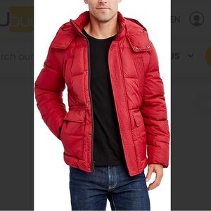 Men's Bold Red Puffer Jacket